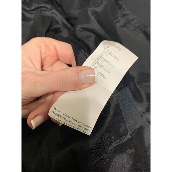 versace womens authentic solid black long sleeve blazer jacket 4 IT 40 small - Picture 7 of 9